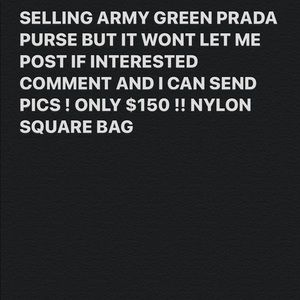 PRADA ARMY GREEN NYLON BAG